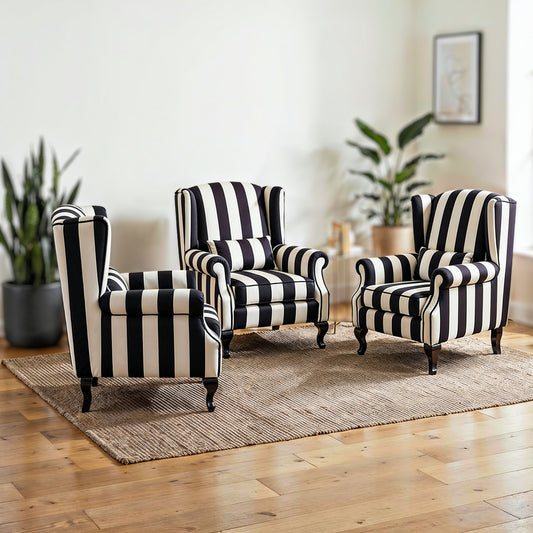 Mont Black & White Wooden Chair Set
