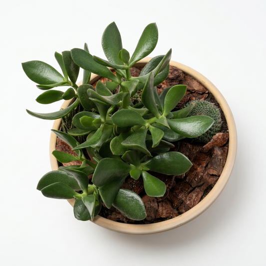 Succulent & Cactus Boutique in Cream Pot