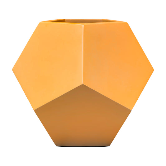 Orange Fiberglass Planter