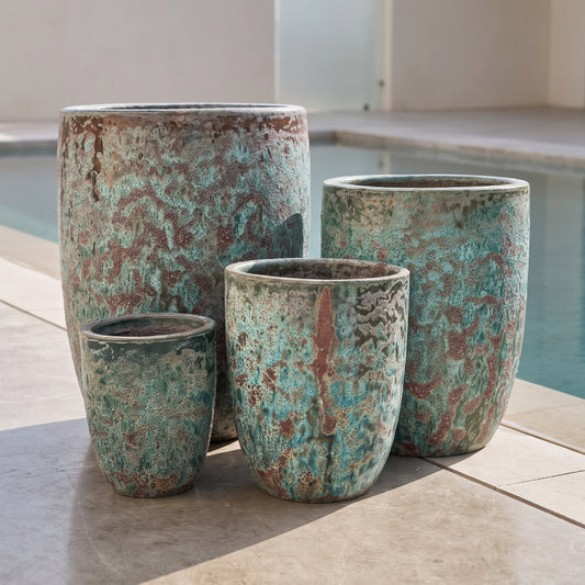 Greenmist Angkor Glazed Ceramic Pots
