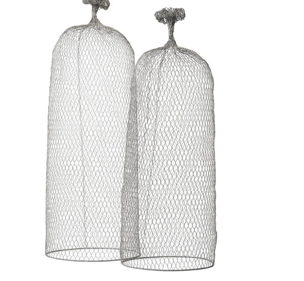 33 X 33 X 90cm  S-2 Wire Cloche W/Iron Base L:D13x35.5 S:D12x30