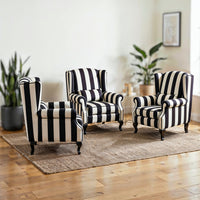 Mont Black & White Wooden Chair Set