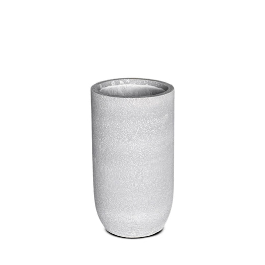 Gray Cylindrical Fiber Composite Planters
