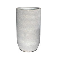 Gray Cylindrical Fiber Composite Planters