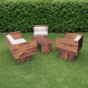 Vivante Scandinavian Solid Wood Outdoor Lounge Set