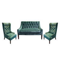 Classic Emerald Velvet Lounge Set
