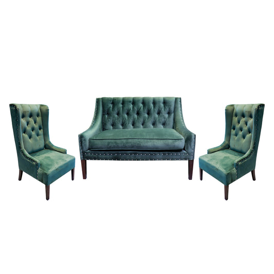 Classic Emerald Velvet Lounge Set
