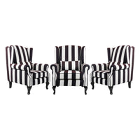 Mont Black & White Wooden Chair Set