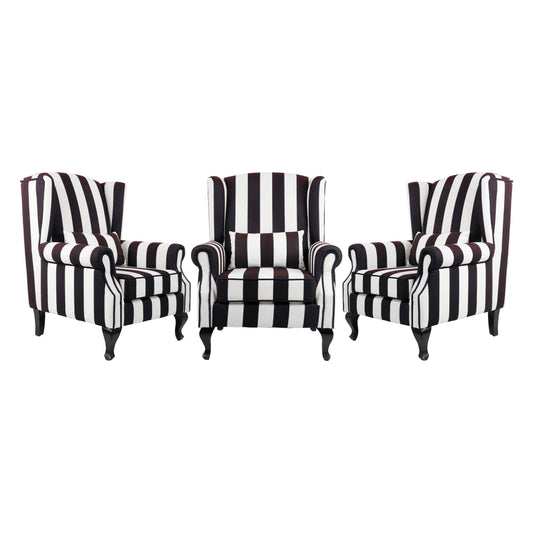 Mont Black & White Wooden Chair Set