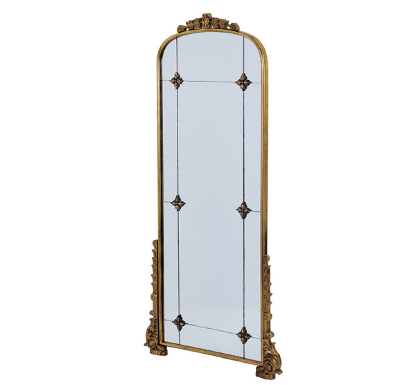 102 X 5 X 193cm  Antique Gold Floor Mirror