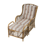 S/2 Wing Chair and Stool Chair:24X33X37