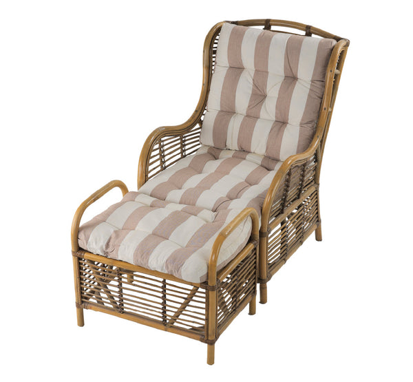 S/2 Wing Chair and Stool Chair:24X33X37