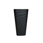 Black Square Flower Cylindrical Plastic