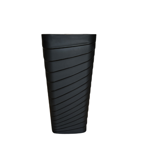 Black Square Flower Cylindrical Plastic