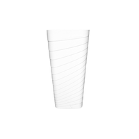 White Square Flower Cylindrical Plastic