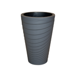 Gray Round Flower Cylindrical Plastic