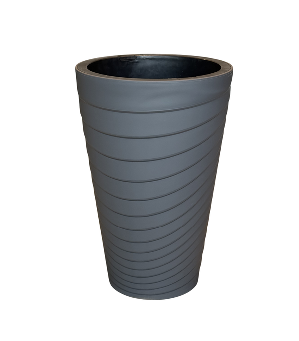 Gray Round Flower Cylindrical Plastic