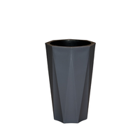 Gray Polygon Flower Cylindrical Plastic