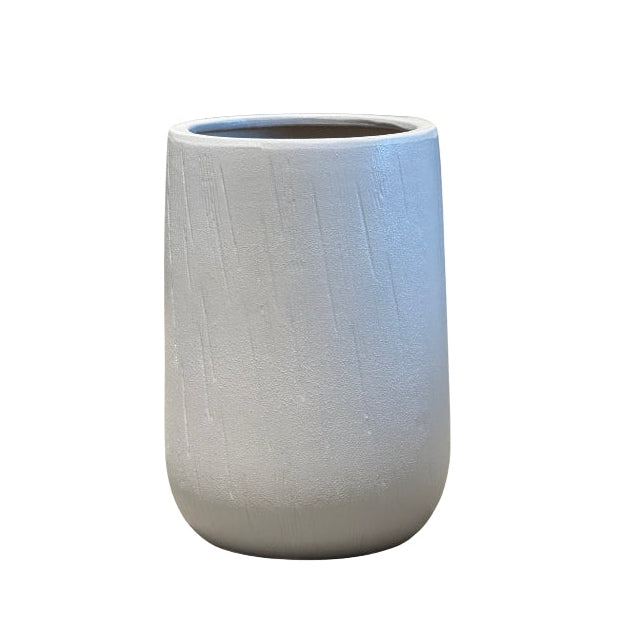 Cylindric White Ceramic Pots