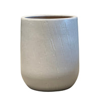 Cylindric White Ceramic Pots