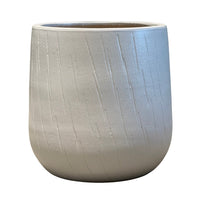 Cylindric White Ceramic Pots