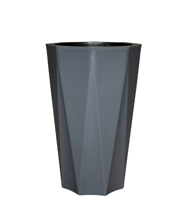 Gray Polygon Flower Cylindrical Plastic