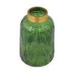 olva green  small  Glass Vase