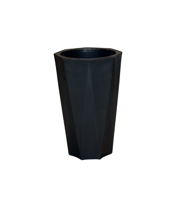 Black Polygon Flower Cylindrical Plastic