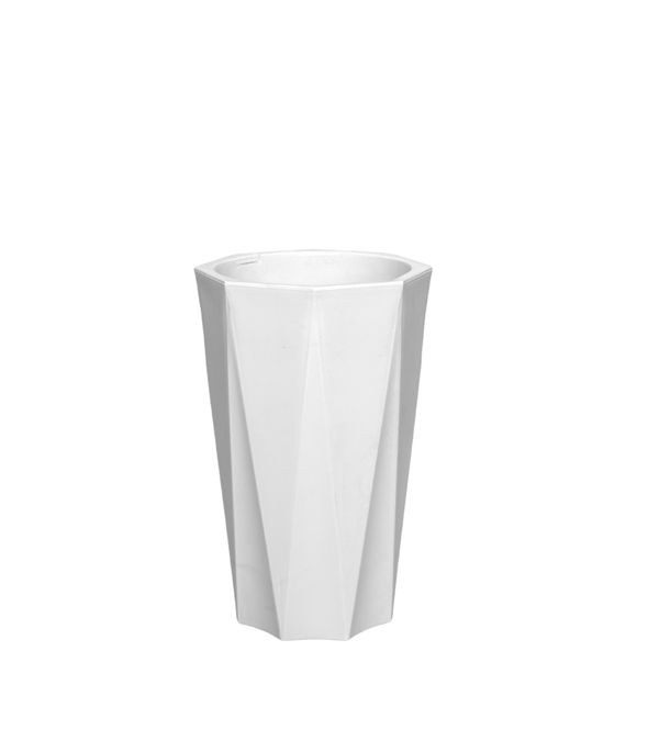 white Polygon Flower Cylindrical Plastic