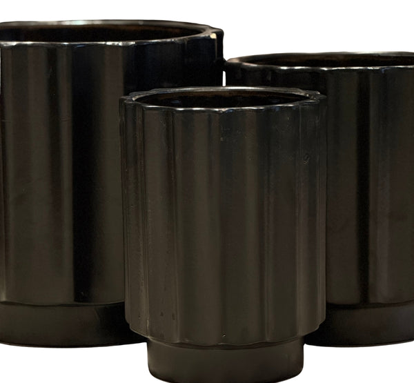 Ceramic pot - 3162 BLACK