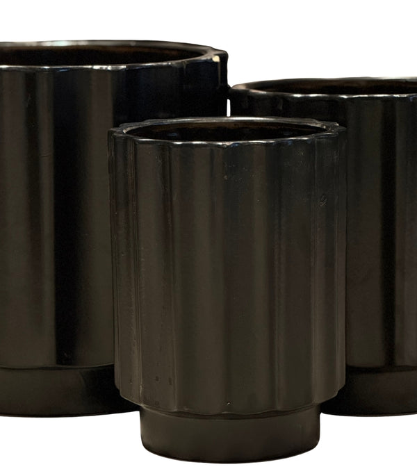 Ceramic pot - 3162 BLACK