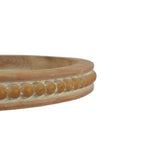 Beige wooden serving tray with tow layers