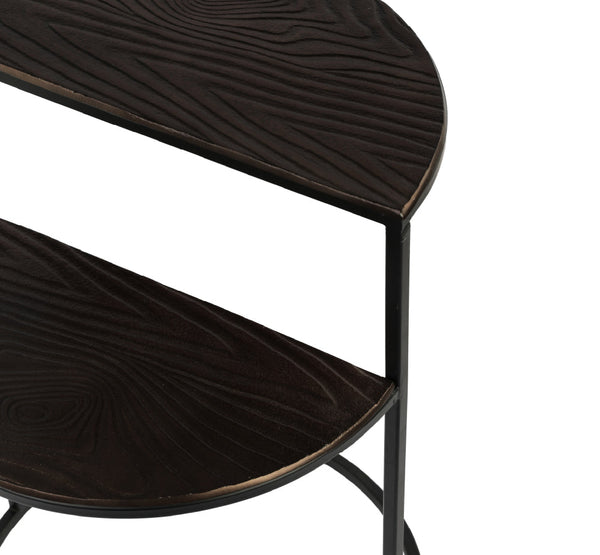 Alu Timber Round Twin Table