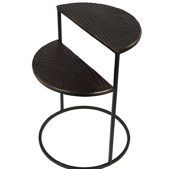 Alu Timber Round Twin Table