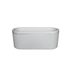 White Elliptic Flower Pot