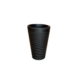 Black Round Flower Cylindrical Plastic