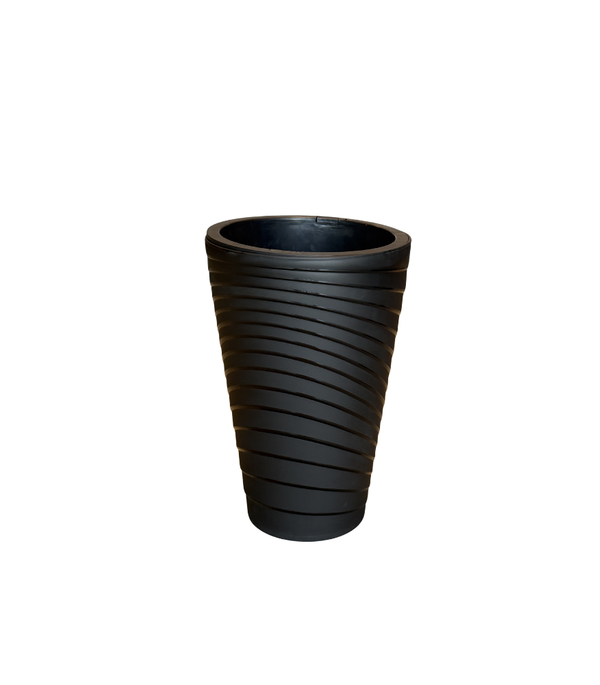Black Round Flower Cylindrical Plastic