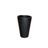 Black Round Flower Cylindrical Plastic