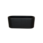 Black Elliptic Flower Pot