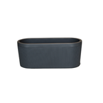 Gray  Elliptic Flower Pot