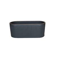 Gray  Elliptic Flower Pot