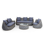 Viro PE rattan & Polyester Fabric Sofa Set