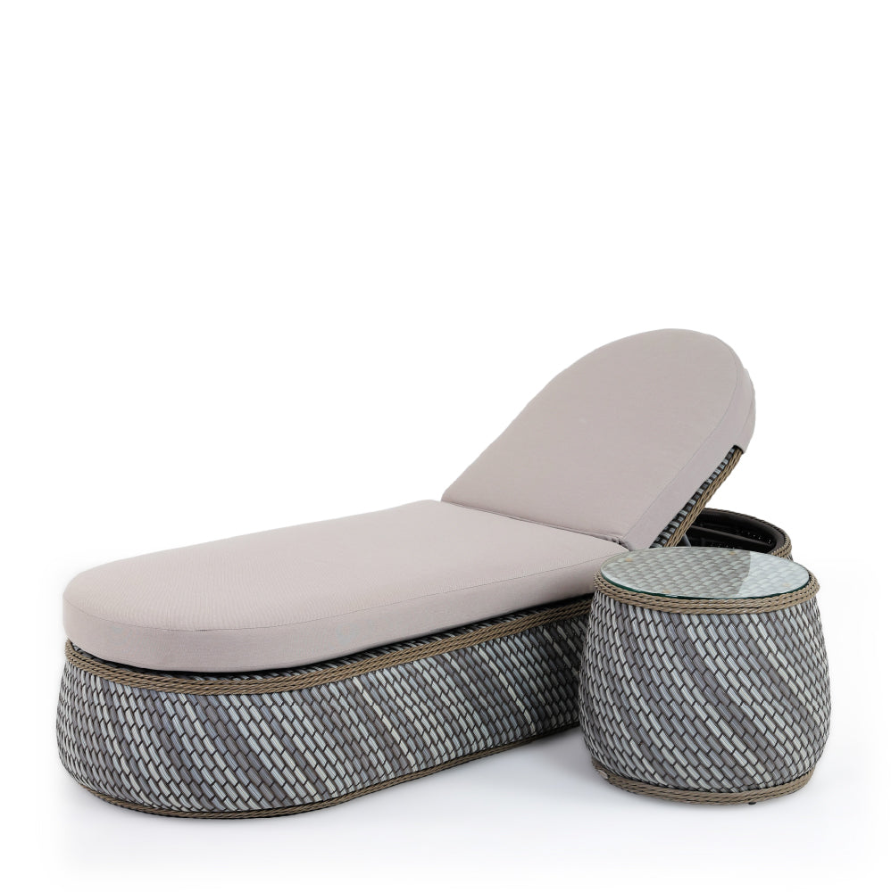 Chaise Curved Woven Lounger Set