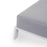 Gray Aluminum Lounger & C-Table Set