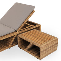 Bali Wicker Reclining Sunbed Set