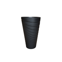 Black Round Flower Cylindrical Plastic