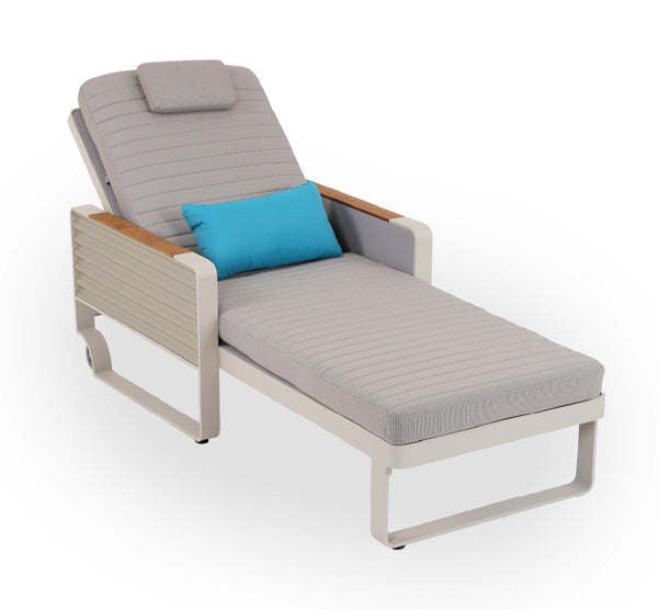 Beige Sun Lounger