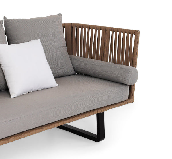 2-Seater Sofa  in Brown wood bark  ( 151 x 79 X 82 )