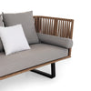 2-Seater Sofa  in Brown wood bark  ( 151 x 79 X 82 )