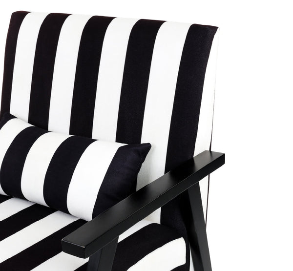 back and white Arm Chair